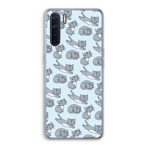 CaseCompany Poezen: Oppo A91 Transparant Hoesje