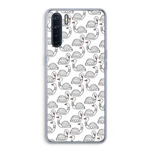CaseCompany Zwanen: Oppo A91 Transparant Hoesje