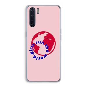 CaseCompany Run The World: Oppo A91 Transparant Hoesje