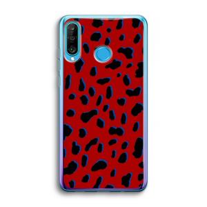 CaseCompany Red Leopard: Huawei P30 Lite Transparant Hoesje