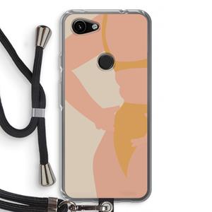 CaseCompany Bikini body: Pixel 3a Transparant Hoesje met koord