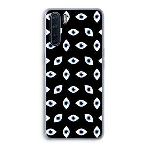 CaseCompany Eyes pattern: Oppo A91 Transparant Hoesje