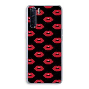 CaseCompany Lips: Oppo A91 Transparant Hoesje