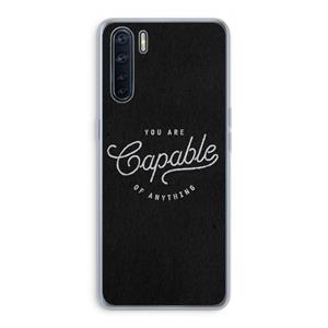 CaseCompany Capable: Oppo A91 Transparant Hoesje