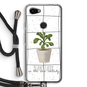 CaseCompany Kamerplant op vensterruit: Pixel 3a Transparant Hoesje met koord
