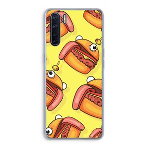 CaseCompany Hamburger: Oppo A91 Transparant Hoesje