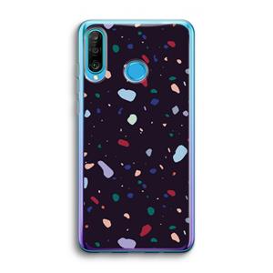 CaseCompany Dark Rounded Terrazzo: Huawei P30 Lite Transparant Hoesje
