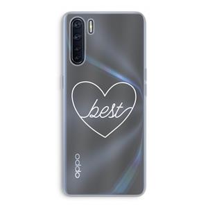 CaseCompany Best heart pastel: Oppo A91 Transparant Hoesje