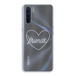 CaseCompany Friends heart pastel: Oppo A91 Transparant Hoesje