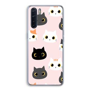 CaseCompany Katten: Oppo A91 Transparant Hoesje