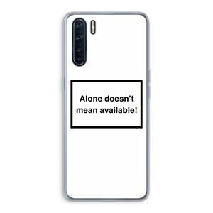 CaseCompany Alone: Oppo A91 Transparant Hoesje