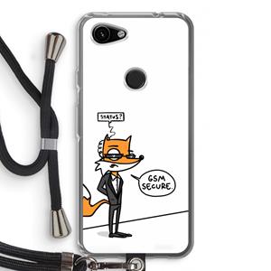 CaseCompany GSM secure: Pixel 3a Transparant Hoesje met koord