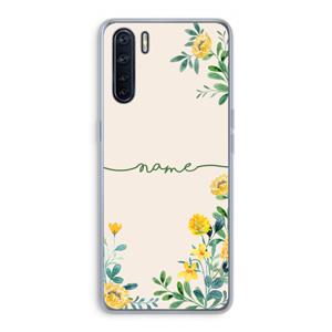 CaseCompany Gele bloemen: Oppo A91 Transparant Hoesje