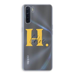 CaseCompany Amber Script: Oppo A91 Transparant Hoesje