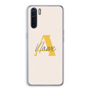 CaseCompany Amber Script: Oppo A91 Transparant Hoesje