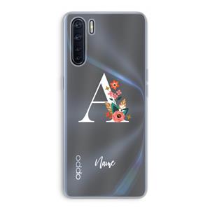 CaseCompany Pink Bouquet: Oppo A91 Transparant Hoesje