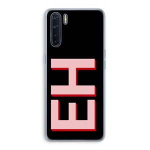 CaseCompany Monogram: Oppo A91 Transparant Hoesje