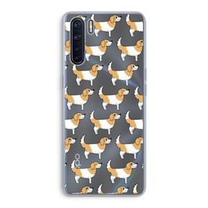 CaseCompany Doggy: Oppo A91 Transparant Hoesje