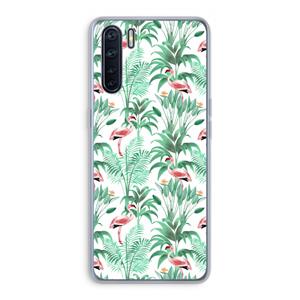 CaseCompany Flamingo bladeren: Oppo A91 Transparant Hoesje