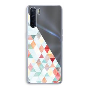 CaseCompany Gekleurde driehoekjes pastel: Oppo A91 Transparant Hoesje