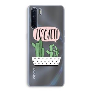 CaseCompany I love cacti: Oppo A91 Transparant Hoesje