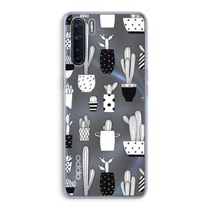 CaseCompany Cactusmotief: Oppo A91 Transparant Hoesje