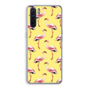 CaseCompany Flamingo's geel: Oppo A91 Transparant Hoesje