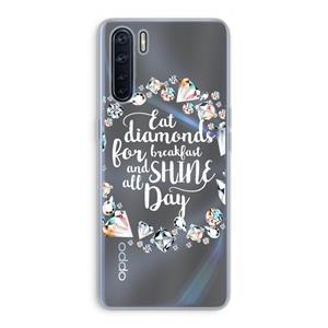 CaseCompany Diamonds: Oppo A91 Transparant Hoesje