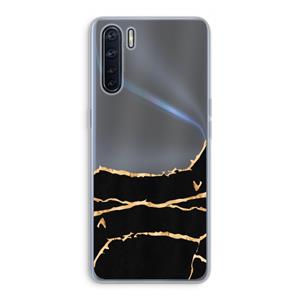 CaseCompany Gouden marmer: Oppo A91 Transparant Hoesje