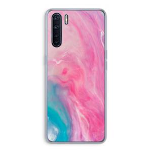 CaseCompany Roze explosie: Oppo A91 Transparant Hoesje
