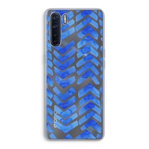 CaseCompany Blauwe pijlen: Oppo A91 Transparant Hoesje