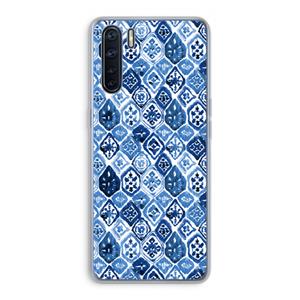 CaseCompany Blauw motief: Oppo A91 Transparant Hoesje