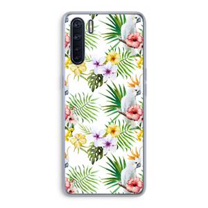 CaseCompany Gele kuif: Oppo A91 Transparant Hoesje