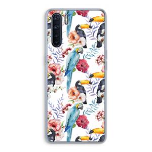 CaseCompany Bloemen tukan: Oppo A91 Transparant Hoesje