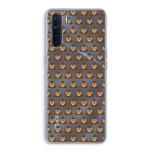 CaseCompany Poop emoji: Oppo A91 Transparant Hoesje