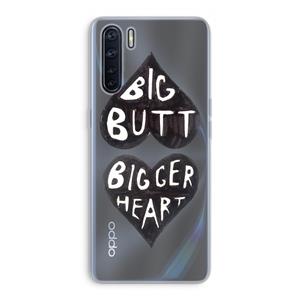 CaseCompany Big butt bigger heart: Oppo A91 Transparant Hoesje