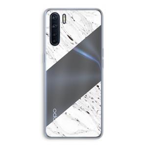 CaseCompany Biggest stripe: Oppo A91 Transparant Hoesje