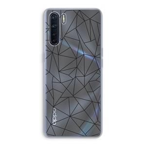 CaseCompany Geometrische lijnen zwart: Oppo A91 Transparant Hoesje