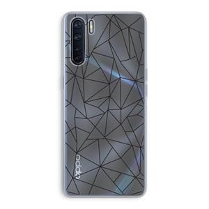 CaseCompany Geometrische lijnen zwart: Oppo A91 Transparant Hoesje