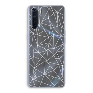 CaseCompany Geometrische lijnen wit: Oppo A91 Transparant Hoesje