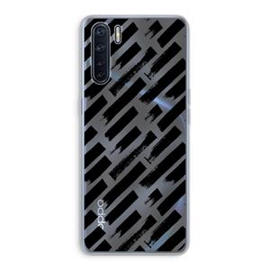 CaseCompany Zwarte vegen: Oppo A91 Transparant Hoesje