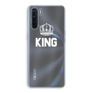 CaseCompany King zwart: Oppo A91 Transparant Hoesje