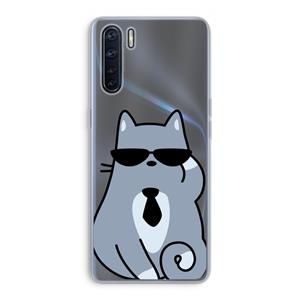 CaseCompany Cool cat: Oppo A91 Transparant Hoesje