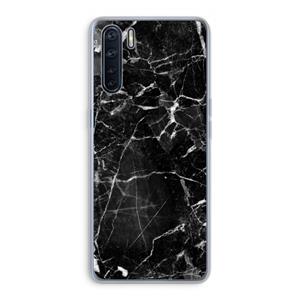 CaseCompany Zwart Marmer 2: Oppo A91 Transparant Hoesje