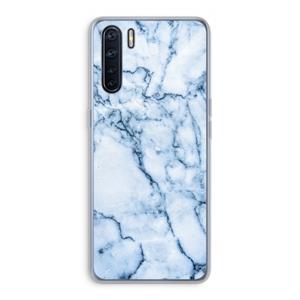 CaseCompany Blauw marmer: Oppo A91 Transparant Hoesje