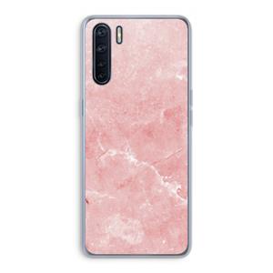 CaseCompany Roze marmer: Oppo A91 Transparant Hoesje