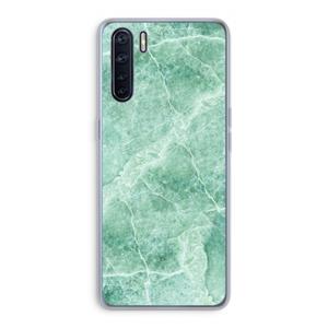 CaseCompany Groen marmer: Oppo A91 Transparant Hoesje