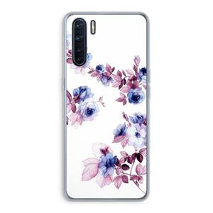 CaseCompany Waterverf bloemen: Oppo A91 Transparant Hoesje