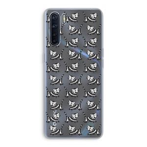 CaseCompany Zwarte poes: Oppo A91 Transparant Hoesje