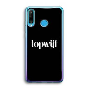 CaseCompany Topwijf Zwart: Huawei P30 Lite Transparant Hoesje